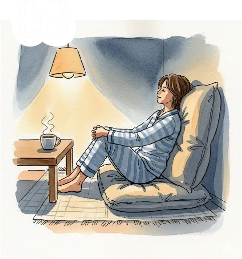 お風呂上がりや休憩中に